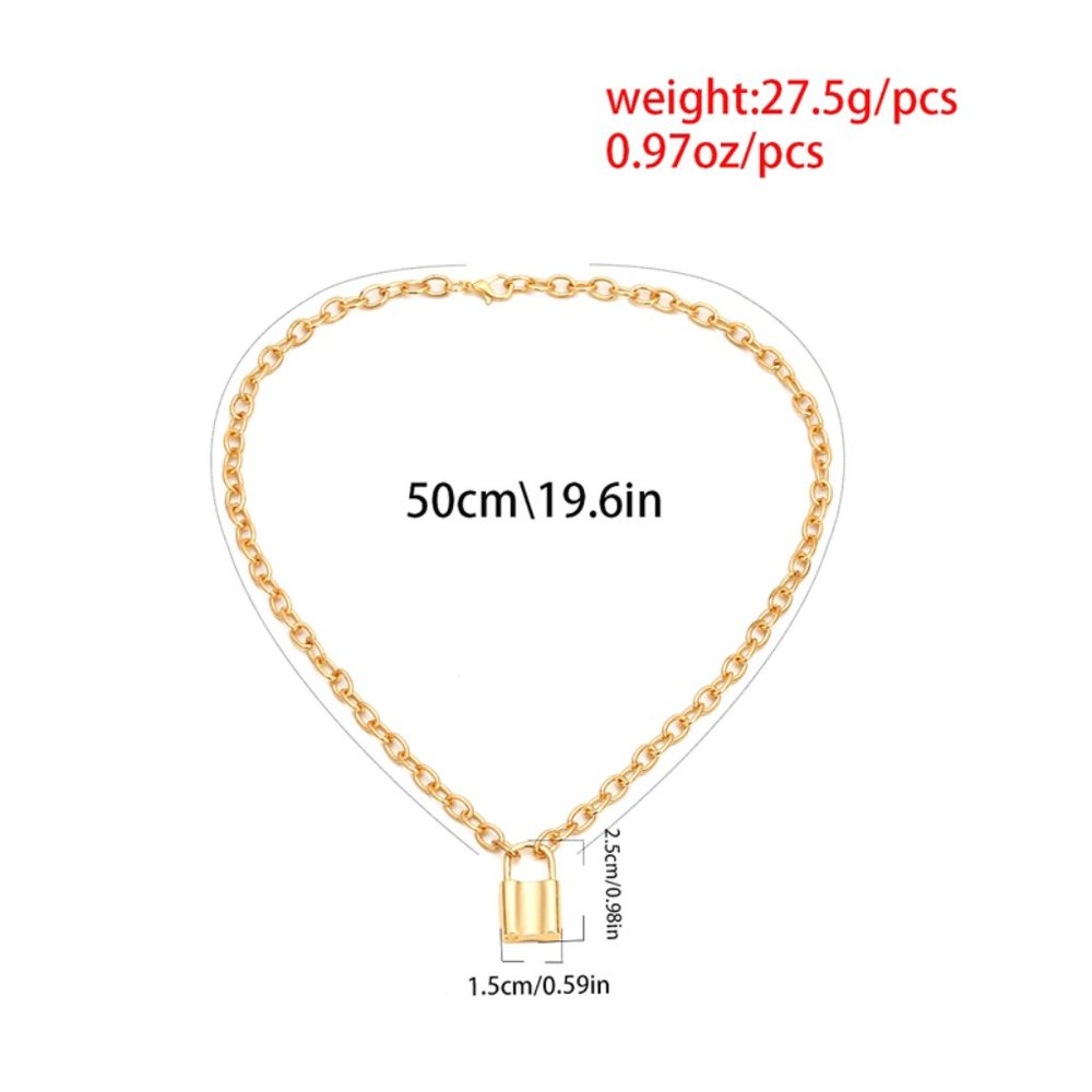 Lock Chains Necklace - Picture 4 of 4